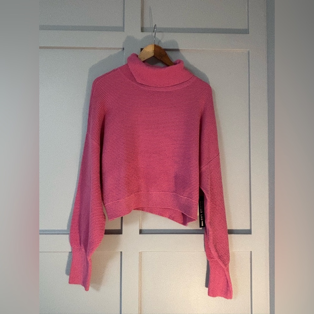 NWT Design Lab Lord & Taylor Pink Cowl Neck Sweater
